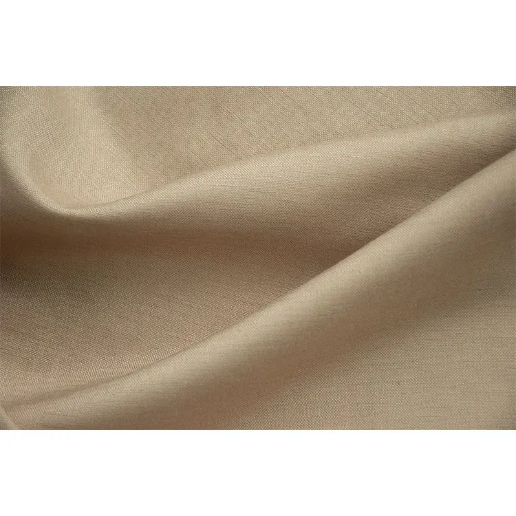 Custom High Quality Cheap Price Shanghai Textile Rayon Linen Woven Dyed Fabric for Garment