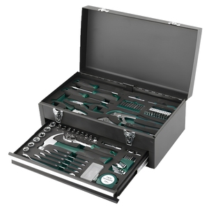 Juego de herramientas multifuncional para el hogar en caja de hierro, taladro eléctrico, caja de herramientas eléctrica, herramientas de renovación del hogar de tres niveles - Product Image 5