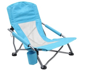 Sedia <span class=keywords><strong>da</strong></span> <span class=keywords><strong>Spiaggia</strong></span> Pieghevole Ultraleggera Portatile con Seduta Bassa, Tessuto Oxford Resistente <span class=keywords><strong>e</strong></span> Design a Zaino con Borsa per il Trasporto in Metallo per Parchi - Product Image 1