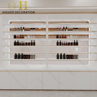 Vitrine de présentation cosmétique personnalisée avec éclairage LED, présentoir à maquillage, équipement de présentation pour boutique de beauté