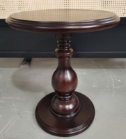 Table d'appoint ronde en bois massif pour salon