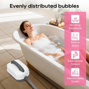 Tapis de bain à bulles, portable, intensité réglable à 6 niveaux avec pompe électrique et oreiller <span class=keywords><strong>gonflable</strong></span>, certifié CE pour hôtel - Product Image 6