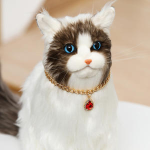 Collares de Piedras Preciosas para Mascotas, Collares de Joyería para Mascotas con Forma de Corazón Noble y Brillante para Perros y Gatos - Product Image 4