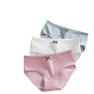 Braguitas de Algodón Transpirable de Talle Alto para Mujer, Estilo <span class=keywords><strong>Culotte</strong></span> Cómodo, Color Sólido, para Uso Diario - Product Image 2