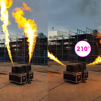 Éclairage Audio vidéo professionnel Pro Fire Flame Machine Équipement de flamme à tête mobile à 210 degrés pour les concerts en plein air DJ Stages