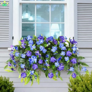 Guirnalda Colgante <span class=keywords><strong>de</strong></span> Flores Artificiales <span class=keywords><strong>de</strong></span> Seda, Rama <span class=keywords><strong>de</strong></span> <span class=keywords><strong>Planta</strong></span> <span class=keywords><strong>de</strong></span> Flor <span class=keywords><strong>de</strong></span> Joyero para Decoración del Hogar, Jardín, Ventana, Caja, Porche y Festividades - Product Image 4
