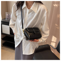 2024 tendance nouveau sac pour femmes couleur unie mode Texture bandoulière petit sac carré