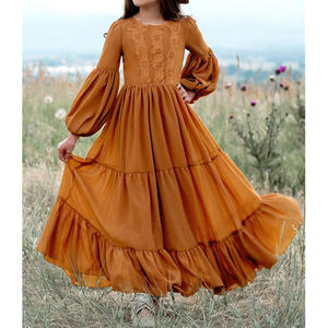 Vêtements d'été pour filles, vêtements pour enfants, robes pour filles, vente en gros personnalisée de vêtements pour enfants, designers, robe à manches longues - Product Image 3