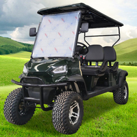 Voiturette de golf électrique classique 4 places 48V avec contrôleur, batterie au lithium, châssis en aluminium, tout-terrain, autonomie de 90 km