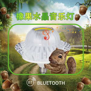 RGB Acorn Crystal Music <b>Lamp</b> E27 LED Light With <b>Remote</b> <b>Control</b> For Indoor Outdoor Use - Product Image 1