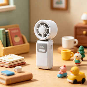Camping <b>Mini</b> Handheld Semiconductor Cooling Rechargeable 2400Mah Turbo Portable <b>Usb</b> <b>Fan</b> Digital Display Pocket Size - Product Image 1