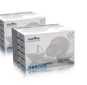 Shulopal Plato de Flores Redondo Juegos de <span class=keywords><strong>Vajilla</strong></span> de Alta Calidad Extra Resistente Oval 22PCS <span class=keywords><strong>Vajilla</strong></span> de <span class=keywords><strong>Vidrio</strong></span> de Ópalo Juego de Regalo Seguro - Product Image 2