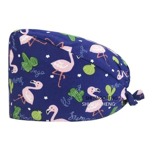 Bouffant Caps with Button and <b>Sweatband</b>, Adjustable Scrub Caps for Women Men, One Size Multi Color - Product Image 4