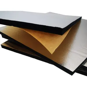 Espuma Nbr ignífuga autoadhesiva de absorción de impactos internos preservación del calor con papel de aluminio