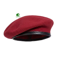 Béret tactique de haute qualité en laine, béret d'extérieur avec attache pour badge, pour agent de sécurité, travail quotidien, très résistant