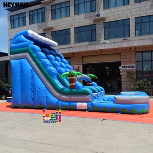 Venta al por Mayor de Fábrica, Tobogán de Agua de PVC de Nuevo Diseño para Niños, Doble Tobogán con <span class=keywords><strong>Piscina</strong></span> para Aventuras - Product Image 4