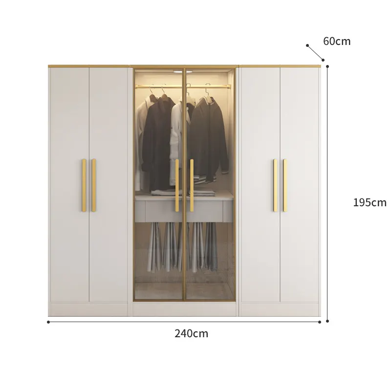 Almirah Cloth Combination Bedroom Closet Furniture Cabinet Wardrobes Cupboards Modern Wardrobe