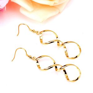 Boucles d'oreilles pendantes plaquées or pour femme – Bijoux fantaisie en promotion - Product Image 5