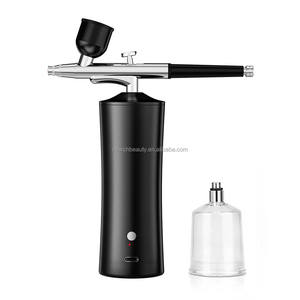 Kit de maquillage portable avec pistolet à air comprimé en cuivre OEM ODM, <span class=keywords><strong>compresseur</strong></span> portable, mini aérographe pour peinture faciale, tatouage, art des ongles - Product Image 6