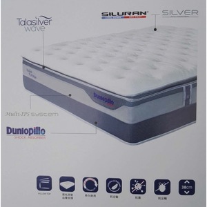 Matelas Dunlopillo Talasilver Wave 1800x2000mm Fermeté Moyenne Argent Rafraîchissant Séchage Rapide Anti-Microbien - Product Image 1
