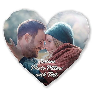 Großhandel personal isierte Kissen bezug benutzer definierte Liebe kleine Herzform Ring Paar Foto herzförmige Kissen - Product Image 2
