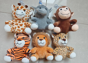 Usine 17cm 7 "animaux <span class=keywords><strong>de</strong></span> <span class=keywords><strong>la</strong></span> forêt <span class=keywords><strong>de</strong></span> <span class=keywords><strong>la</strong></span> jungle jouets en peluche PP coton rempli doublure en maille pour distributeurs automatiques machines <span class=keywords><strong>de</strong></span> grue à griffes - Product Image 5