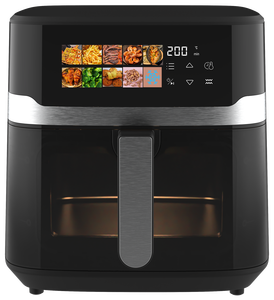 <span class=keywords><strong>Friteuse</strong></span> à air numérique grande capacité 8L 1800W, cuisson saine <span class=keywords><strong>sans</strong></span> <span class=keywords><strong>huile</strong></span> avec écran tactile LED et fenêtre visible, finition noir mat - Product Image 1