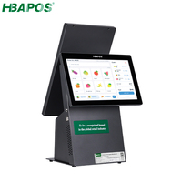 Terminal de point de vente tout-en-un avec double écran tactile 15,6 pouces, 4+128 Go, imprimante NFC, scanner