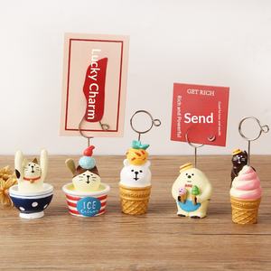 ที่วางการ์ดซีรีส์ซัมเมอร์ ลายการ์ตูนสัตว์ ดีไซน์แมว สำหรับใช้ภายนอก/ภายในบ้าน ของตกแต่งขนาดเล็ก ที่หนีบกระดาษสำหรับโต๊ะทำงาน ที่ใส่การ์ดตั้งโต๊ะ - Product Image 2