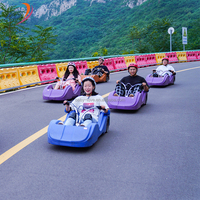 Voiture de montagne de divertissement en plein air à conception personnalisée montagnes russes colorées non motorisées