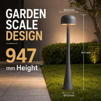 Lampe LED commerciale d'extérieur OEM ODM en forme de champignon, lampadaire moderne pour jardin, hôtel, villa, pelouse, allée, patio, éclairage paysager