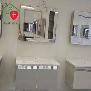 Ensemble de coiffeuse de salle de bain flottant moderne 2025 avec finition laquée Smart LED Mirror Eco-Friendly Hotel-Grade Luxury Vanity - Product Image 1