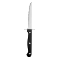 Couteau à steak à lame dentelée en acier inoxydable avec manche ergonomique pour une coupe sans effort