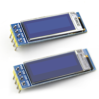 Pantalla OLED de 0.91 Pulgadas con Controlador SSD1306, Resolución 128*32, Interfaz IIC, Módulo OLED con Color Blanco y Azul