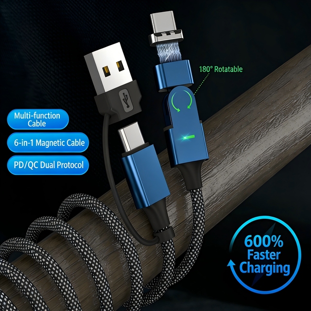 Manufacturers Wholesale High-power Data Cables, Copper Wire Cores Rotating Magnetic Suction Heads, Automatic Adsorption Charging