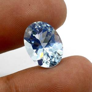 Piedra preciosa de Aguamarina de corte ovalado Natural 7,00 Cts facetada para la fabricación de joyas 15x11x7mm - Product Image 6