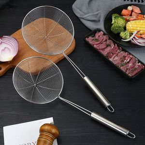 Stainless Steel Frying Strainer Small Round Tubular Sieve Heavy Duty For Hot Pot Seafood Tools - Product Image 1