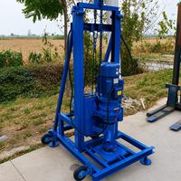 Machine de forage de puits d'eau électrique robuste, sur roues, portable, pour l'irrigation agricole et l'ingénierie