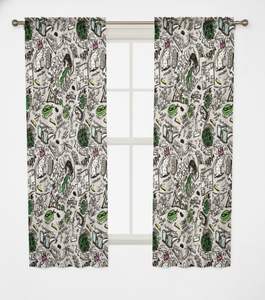 <strong>Superhero</strong> Turtles Window <strong>Curtains</strong> for Kids Bedroom Rod Pocket Window Treatments Drapes 2-Piece Drape Set - Product Image 1