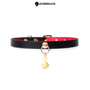 Collier ras du cou, SM BDSM, clochette en argent sterling, bijoux en cuir, jouet sexuel érotique pour femme K9, bondage pour adultes - Product Image 1