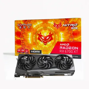 蓝宝石Radeon RX 6800XT 6700xt 16G GDDR6适用于台式机和RX 580 RTX 3070 3080 3090游戏显卡RX 6700 xt