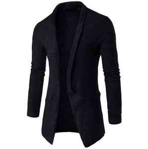 Áo Gió Thu Đông Cho Nam, Áo Khoác Ngoài Có Ve Áo, Dài, Có Túi Lớn, Phong Cách Thường Ngày - Product Image 3