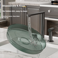 Étagère en plastique à 3 niveaux assemblable pour cuisine et salle de bain, organisateur de rangement drainable pour vaisselle, épices et articles ménagers