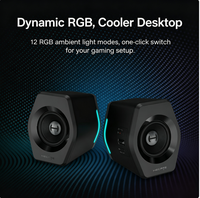 Altavoces para Juegos EDIFIER HECATE G2000, 2.0 Canales, 32W, RGB, 5.1, USB, AUX, Altavoces de Escritorio para PC de Rango Completo de 2.75 Pulgadas
