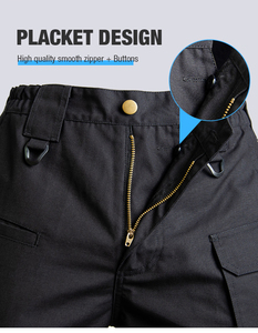 <span class=keywords><strong>Pantaloni</strong></span> Tattici da <span class=keywords><strong>Uomo</strong></span> Impermeabili e Resistenti all'Olio, Multi-Tasca, per Escursionismo e Lavoro, OEM - Product Image 4