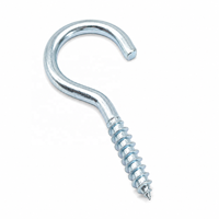 Crochet en S en acier au carbone zingué avec œillet à vis pour suspension sur bois et installation au plafond