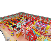 Aire de jeux intérieure pour parc d'attractions Cocotier bon marché pour enfants Mur d'escalade souple