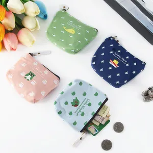 Korea Style Cute Animal Change Wallet Bag Key Pouch Portable Creative Zipper Coin Purse Canvas For Girls