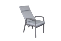 Chaise longue en aluminium avec repose-pieds pour hôtel, jardin extérieur et terrasse, balcon
