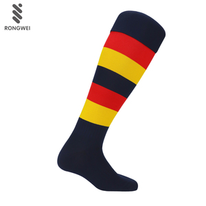 2026 Men's Knee High <strong>Football</strong> <strong>Socks</strong> <strong>Red</strong> and Yellow Stripes Sweat-Absorbent Summer - Product Image 3
